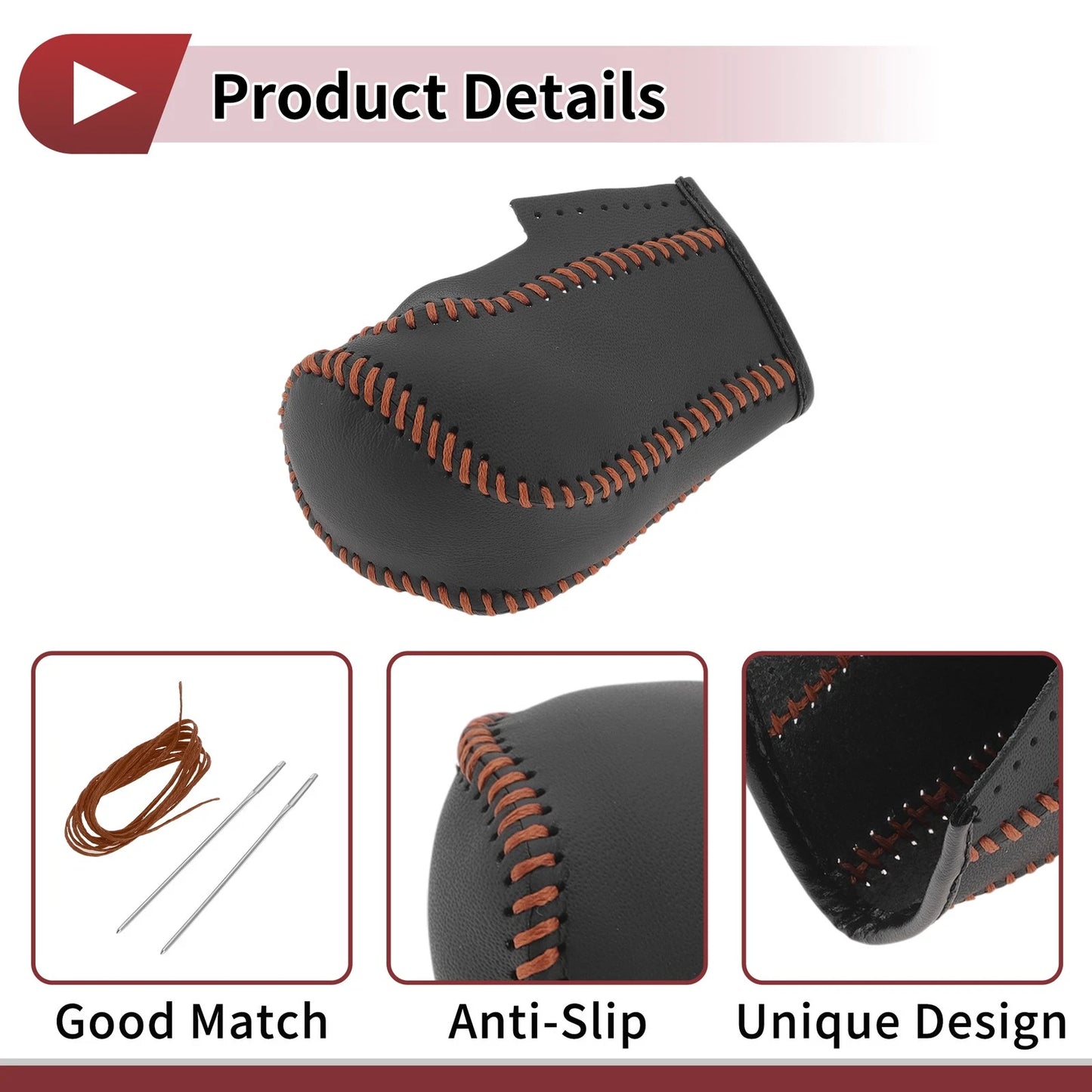 Car Gear Shift Knob Cover for Honda Crider (2019-2022) Brown Faux Leather