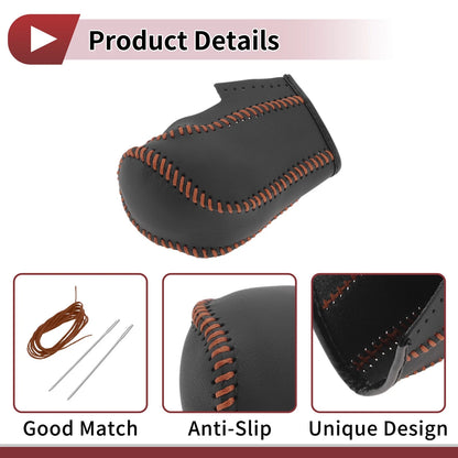 Car Gear Shift Knob Cover for Honda Crider (2019-2022) Brown Faux Leather