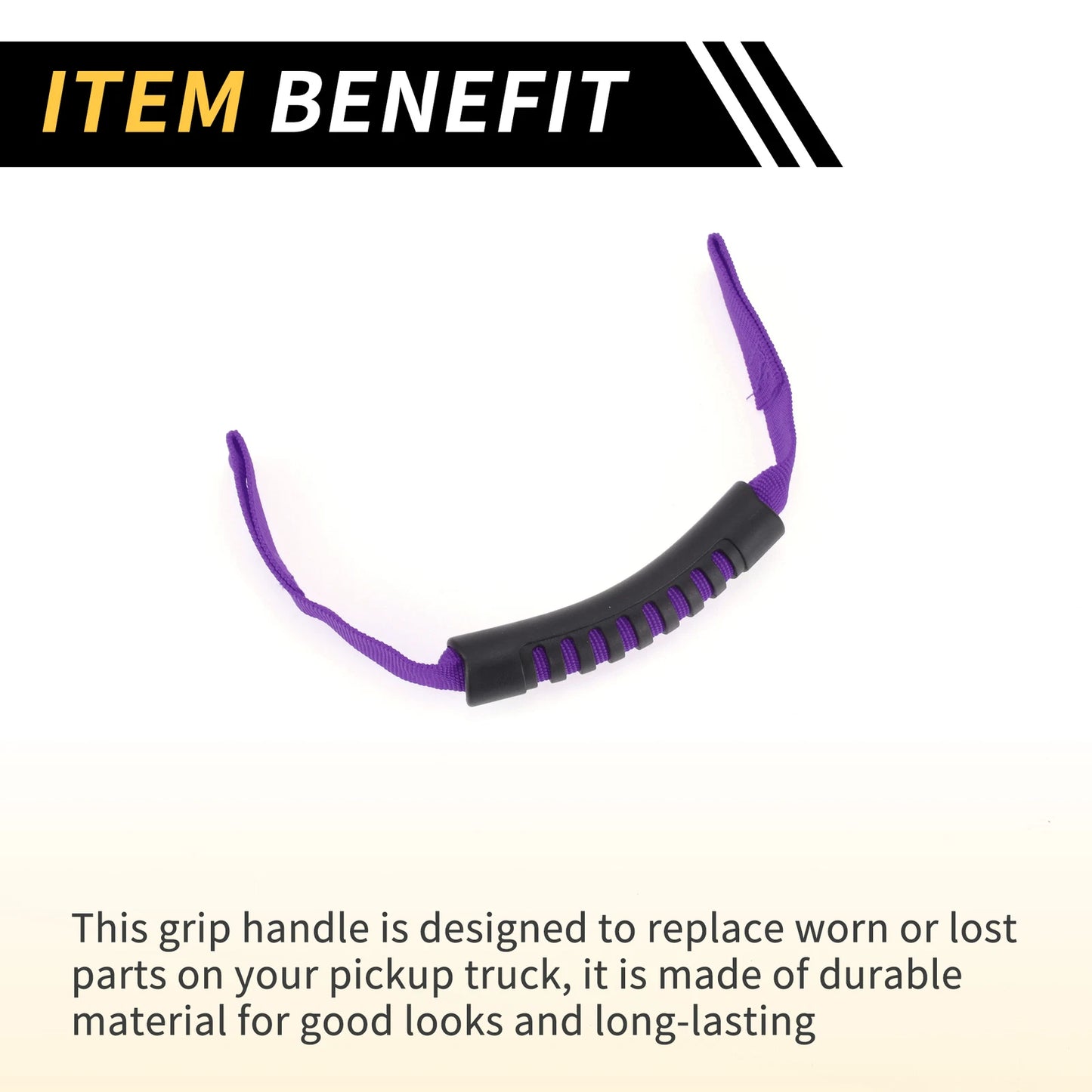 2 x Headrest Grab Handles for Jeep Wrangler (2018-2023) - Purple Grab Handle