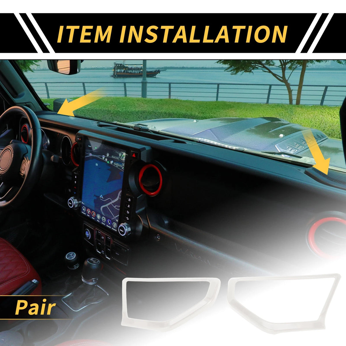 A Pillar Speaker Cover Trim for Jeep Wrangler JL JLU (2018-2024)