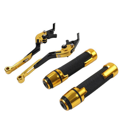 Gold Extendable Brake Clutch Levers Grip Set for Kawasaki ZX6R