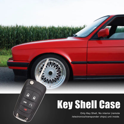 Shell Case 5-Key Fob Replacement for Chevrolet Camaro Key Button Black