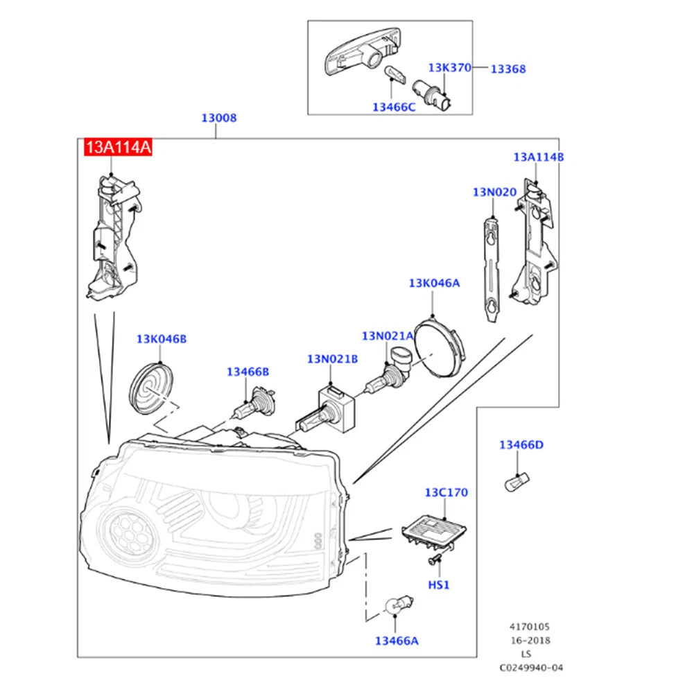 Headlight Mounting Support Bracket for Land Rover Discovery 4 (2010-2016)