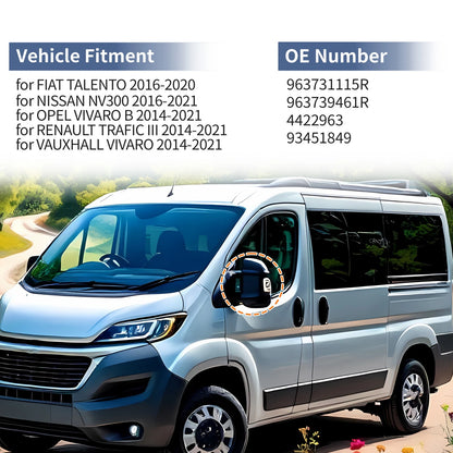 Left Passenger Side Mirror Cover for FIAT TALENTO (2016-2020)