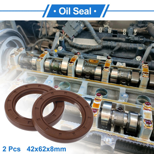 Oil Seal 2 x 42x62x8mm Seal Ring Rotary Shaft Seal FKM Rubber for Car
