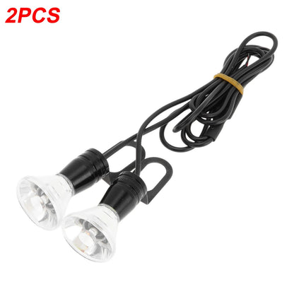 2 x License Plate Light 12V Led Tag Lamp for Car/Motorcycle Waterproof White