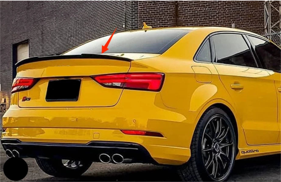 Rear Trunk V Style Spoiler Wing for Audi A3 S3 Sedan 2014-2020 Unpainted