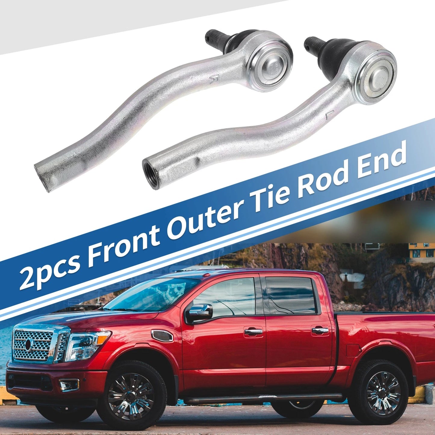 Front Outer Tie Rod End Links for Nissan Frontier