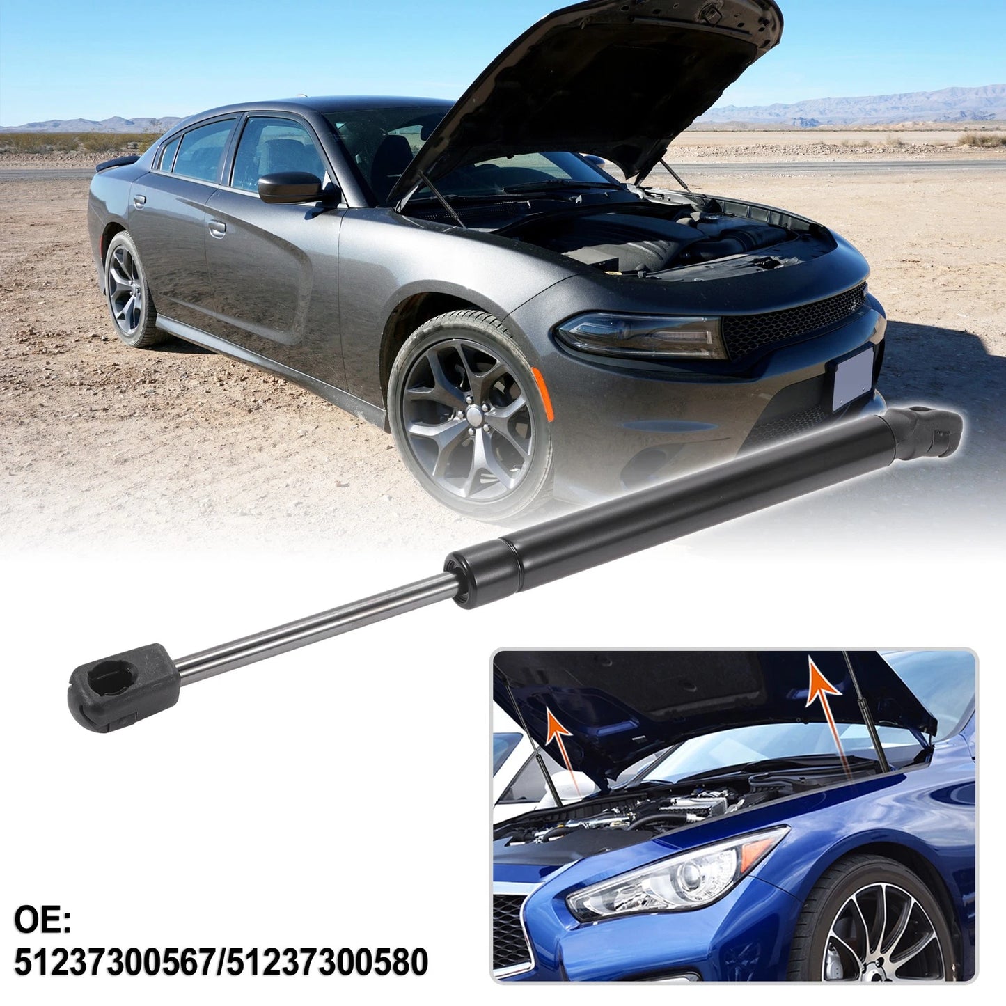 Hood Lift Support Gas Struts for MINI Cooper/One (2002-2023)
