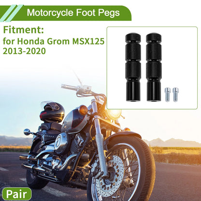 Foot Pegs for Honda Grom MSX125 Front Pedal Aluminum Alloy Black