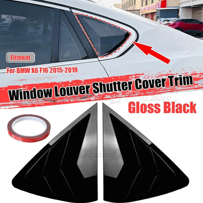 Rear Window Louver Vent Shade Shutter Cover for BMW X6 (2015–2019)