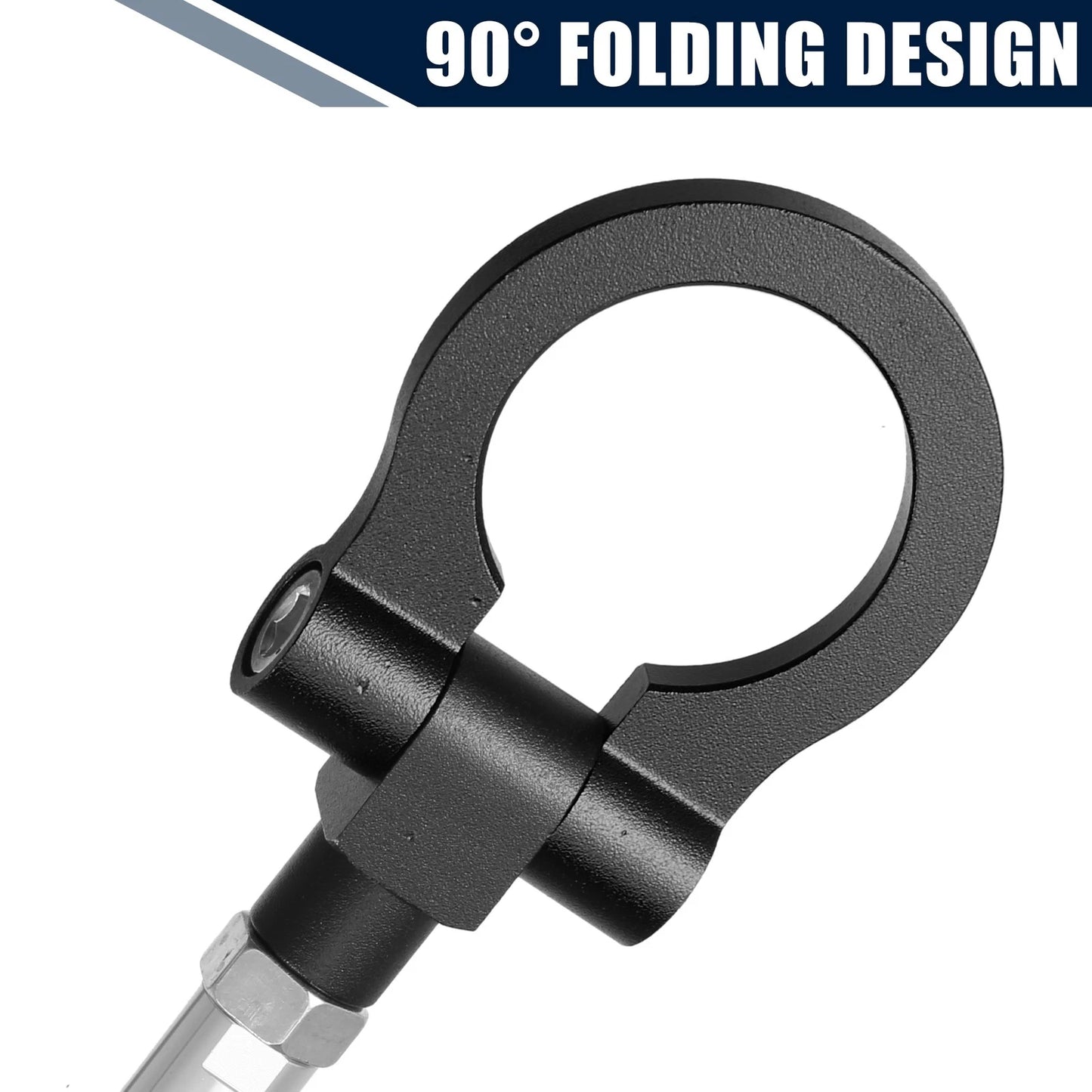 Black Round Bumper Trailer Ring Eye Towing for Honda Fit (2009-2013)