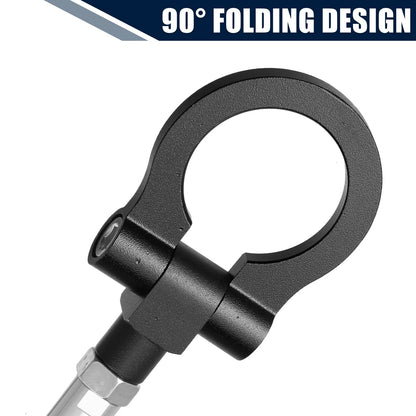 Black Round Bumper Trailer Ring Eye Towing for Honda Fit (2009-2013)