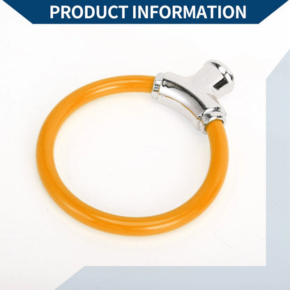 Portable 42cm Anti-Theft Bicycle Lock Mini Ring for Bike - Orange