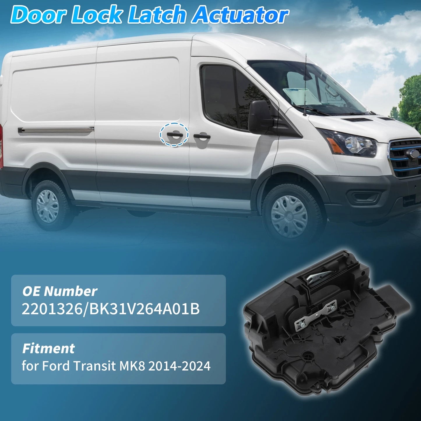 Left Side Sliding Door Lock Actuator for Ford Transit (2014-2024)