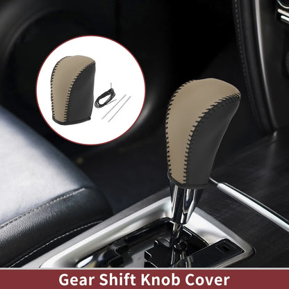 Car Gear Shift Knob Cover for Subaru Forester (2006-2012) Black Beige