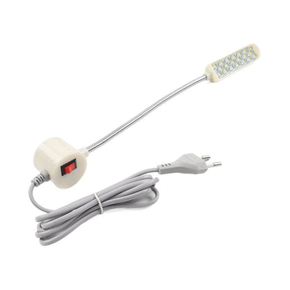 LED Sewing Gooseneck Lamp Light with Magnetic Base for Bernina White