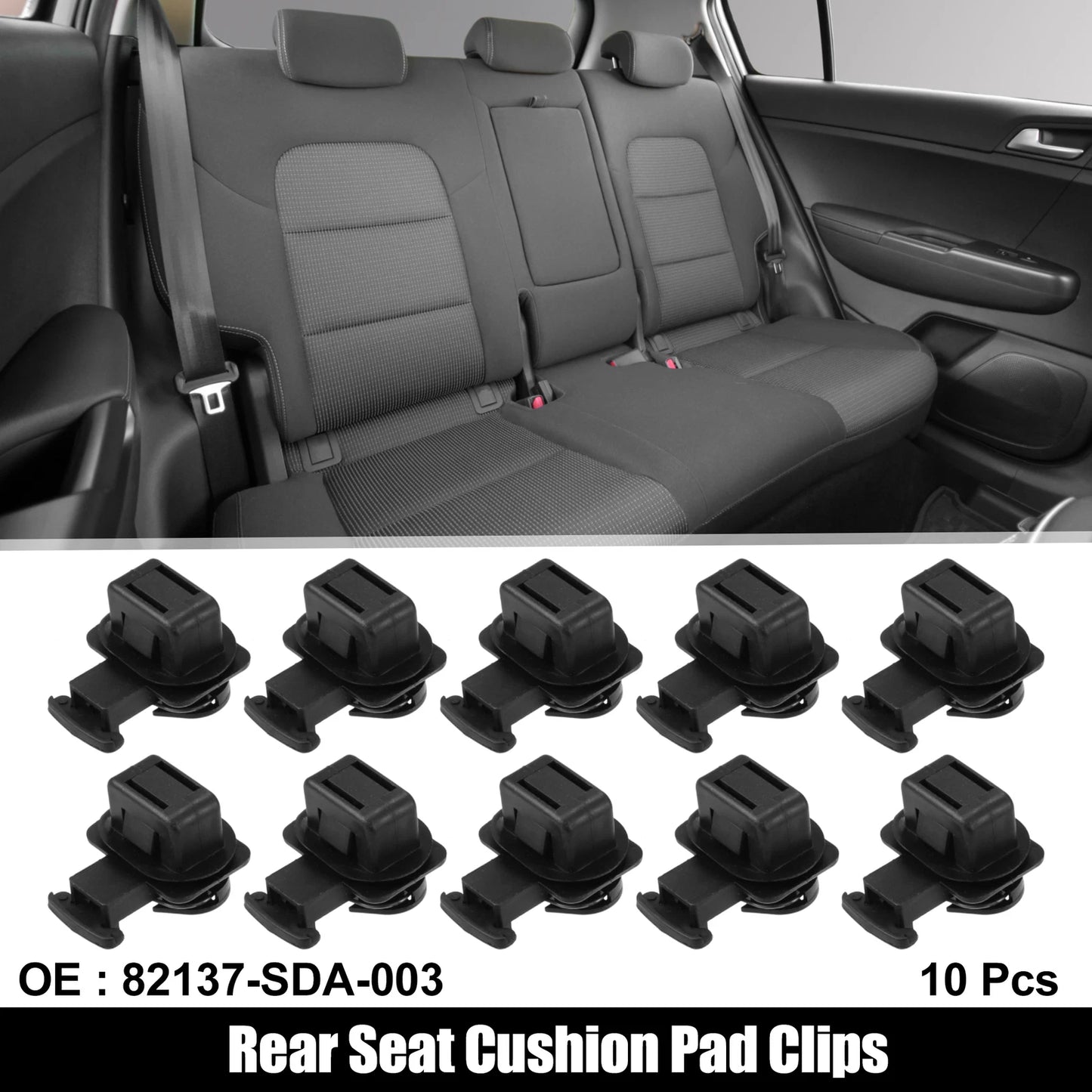 10 x Rear Seat Cushion Pad Clips for Honda Accord (2003-2012)