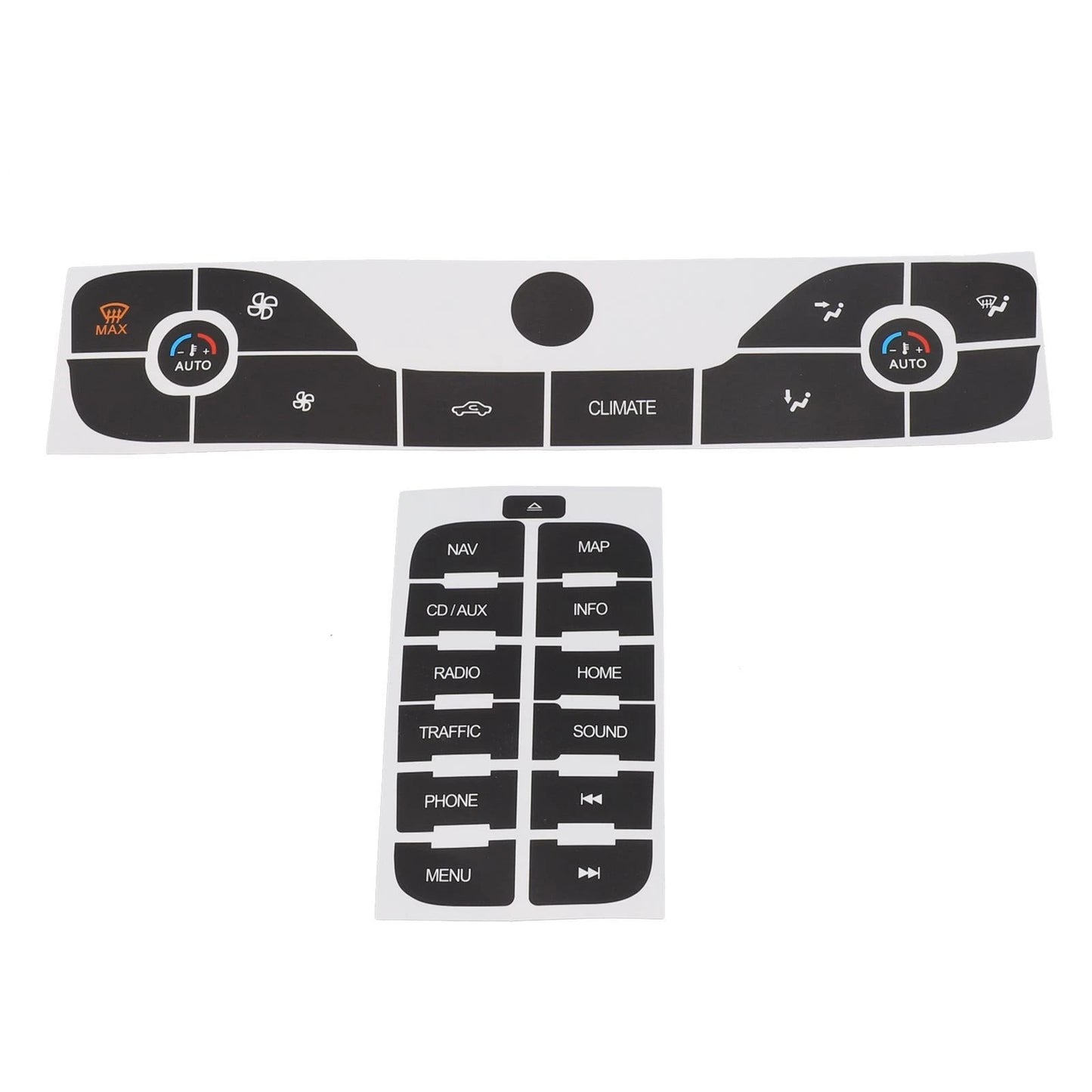 Radio + AC Button Repair Sticker for Ford S-Max (2011–2011)