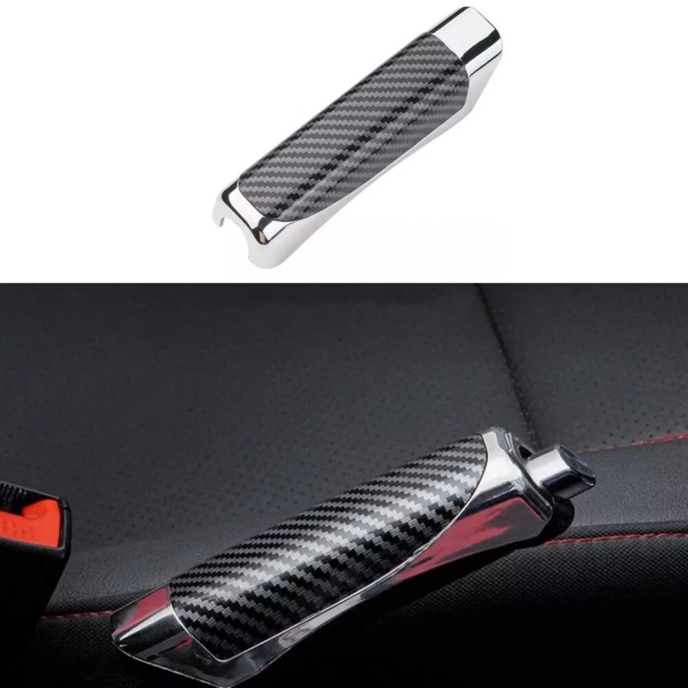 Carbon Fiber Silver Handbrake Cover for Universal Cars