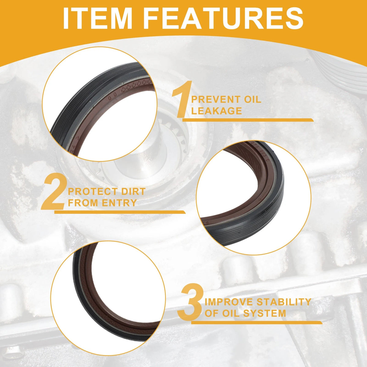Crankshaft Oil Seal for Toyota Avalon, Camry (2013-2015)