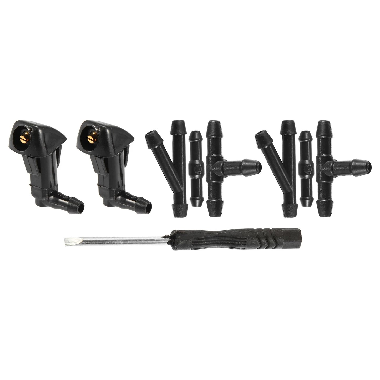 Windshield Washer Nozzles Kit with Connectors for Honda