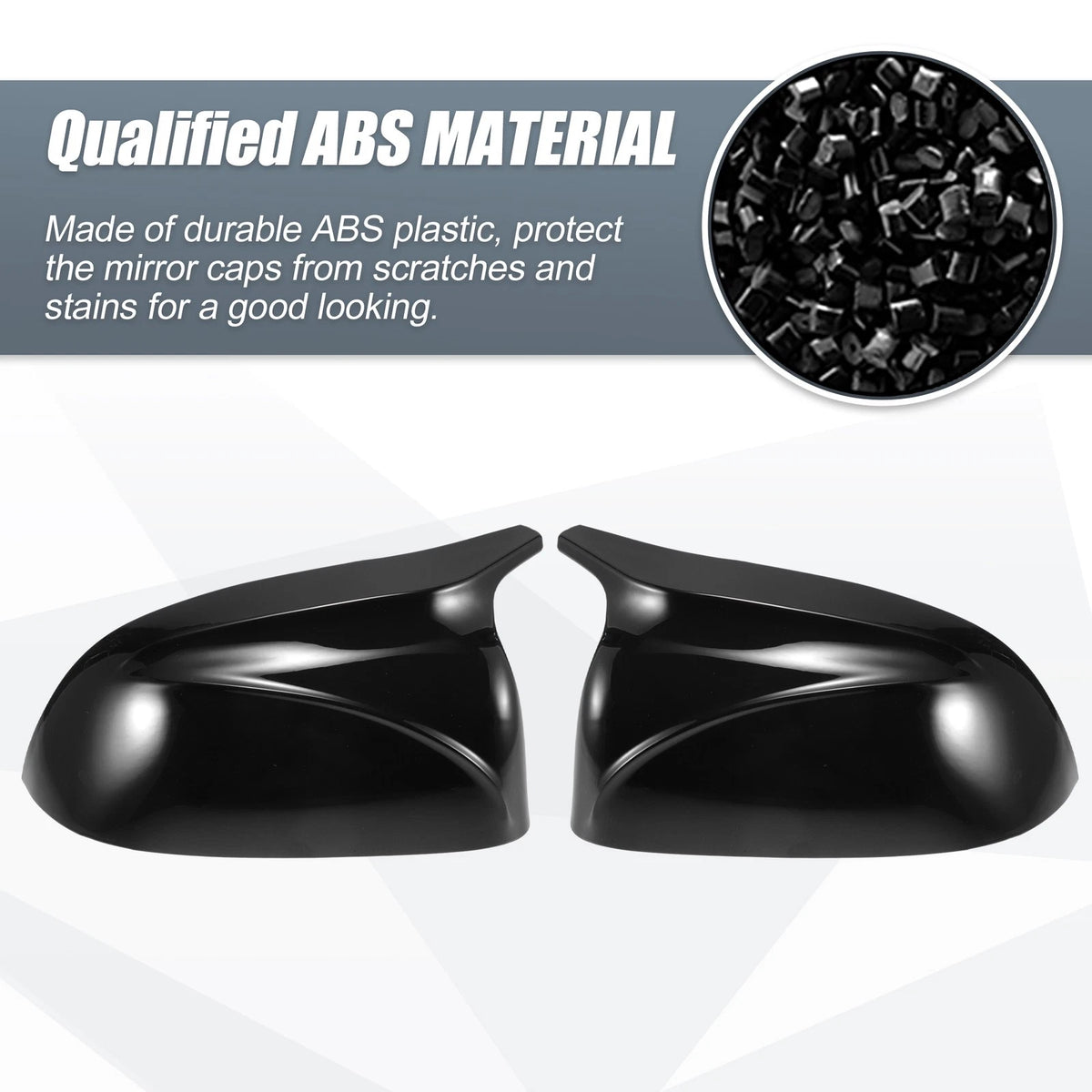 Rearview Mirror Cover Cap Gloss Black for BMW X3 X4 X5 X6 (2018-2020)