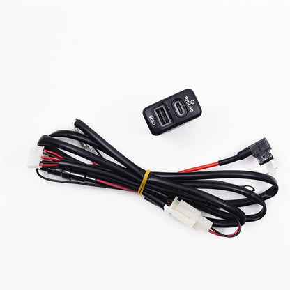 18W Type-C + QC3.0 Fast Car Charger for Toyota Highlander, FJ Cruiser, RAV4