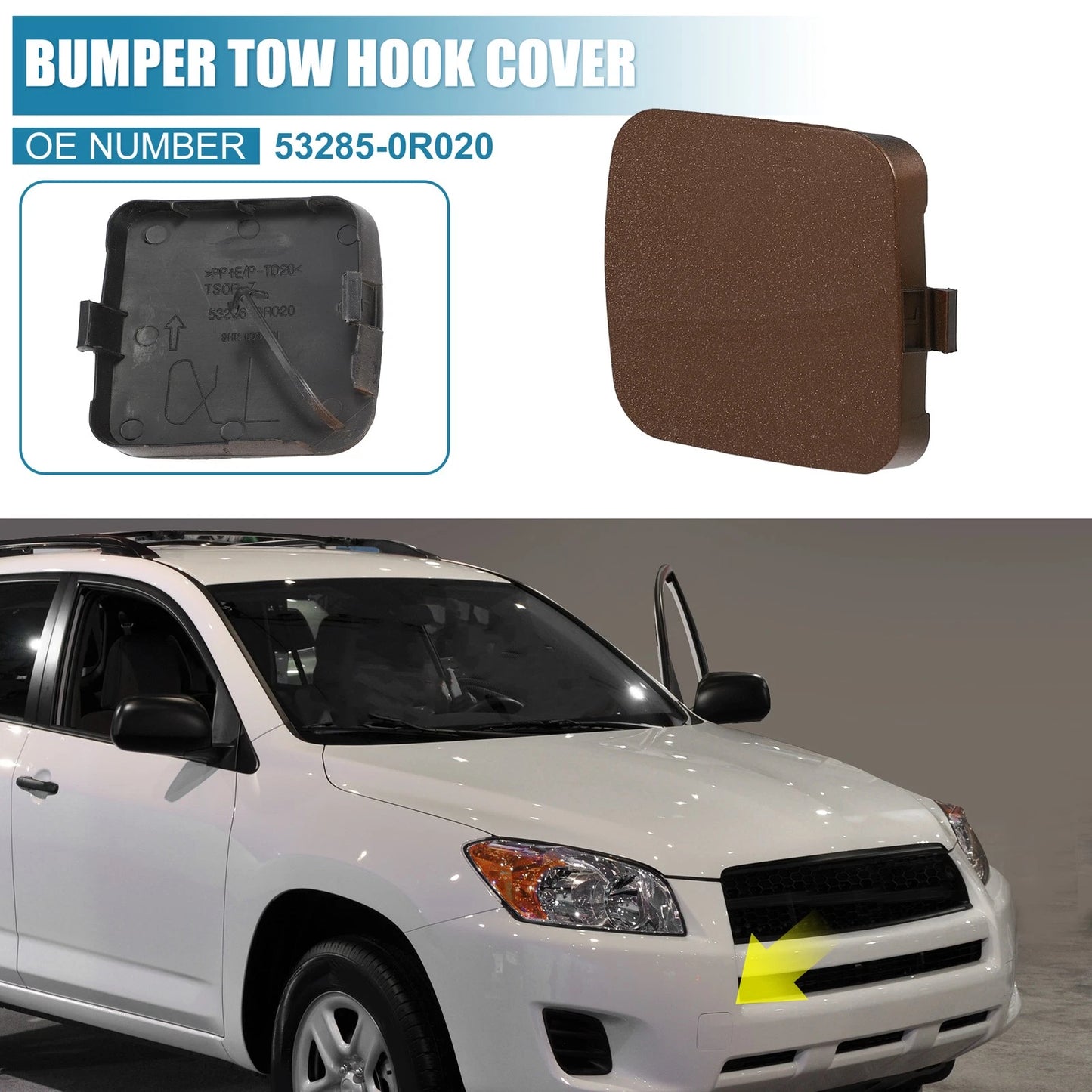 Front Tow Hook Cap 1 Pair for Toyota RAV4 (2009–2012)