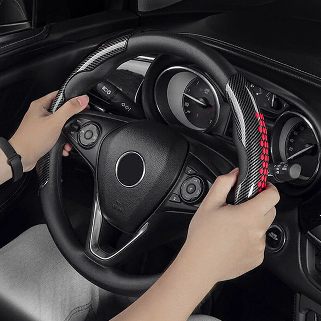 38cm Universal Steering Wheel Booster Cover for Car - Non-Slip Grip