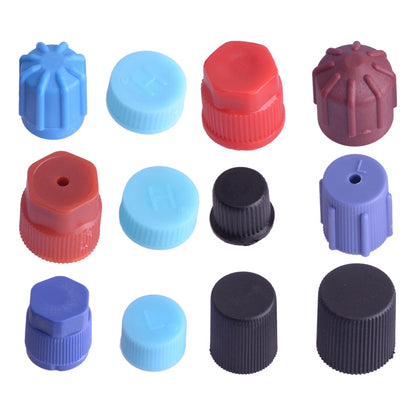 77 Pcs A/C R134A R12 Valve Core & Service Port Dust Caps for Cars