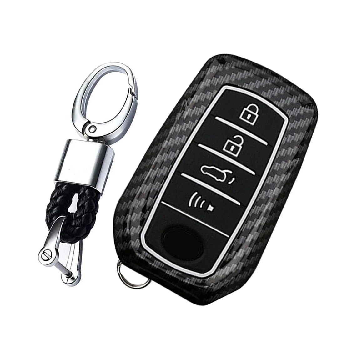 Carbon Fiber Key Shell Cover for Toyota Land Cruiser (2016-2023)