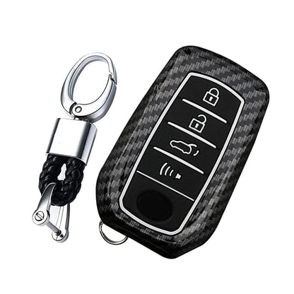 Carbon Fiber Key Shell Cover for Toyota Land Cruiser (2016-2023)