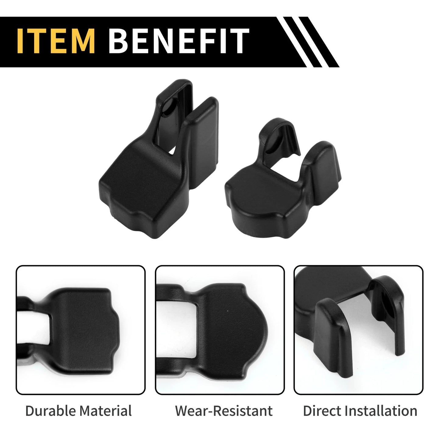 Door Limiting Cover Trim for Jeep Wrangler JL JLU (2018-2024) Black