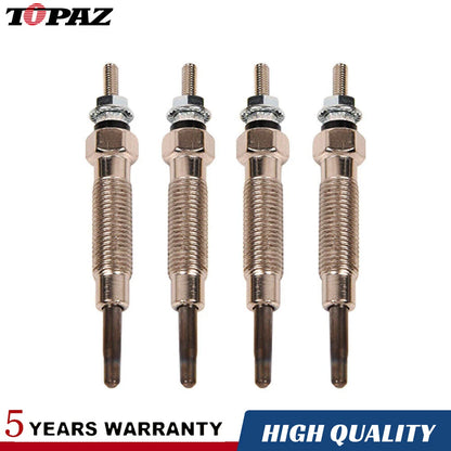 4 Glow Plugs for Mitsubishi Pajero II Wagon 2.8 TD All-Wheel Drive (1991-1999)