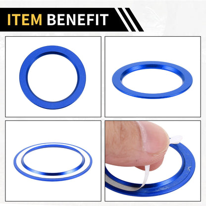 Engine Start Stop Button Cover Ring for Toyota Tacoma (2016-2023) Blue