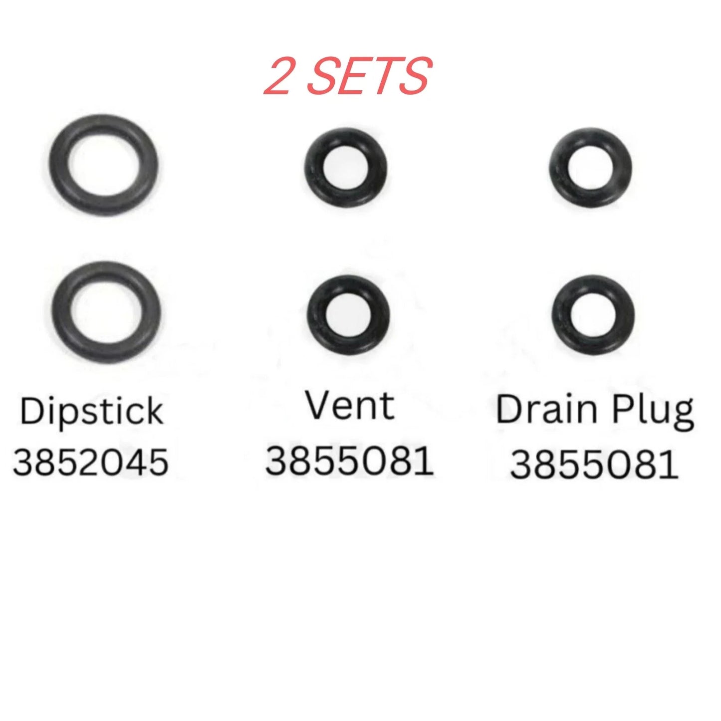 2Pcs Gearlube/Gearoil O-ring Set for Volvo Penta 3852045/3855081