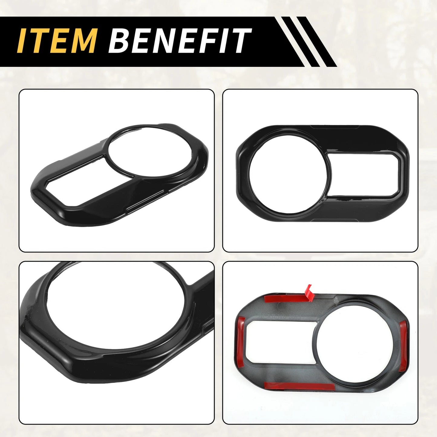 Headlight Button Panel Cover for Jeep Gladiator JT (2020-2024) Black 1 Pc