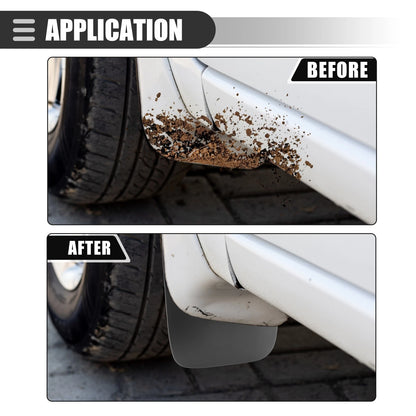 Car Mud Flaps Splash Guards  Black for Toyota Tundra (2007-2021)