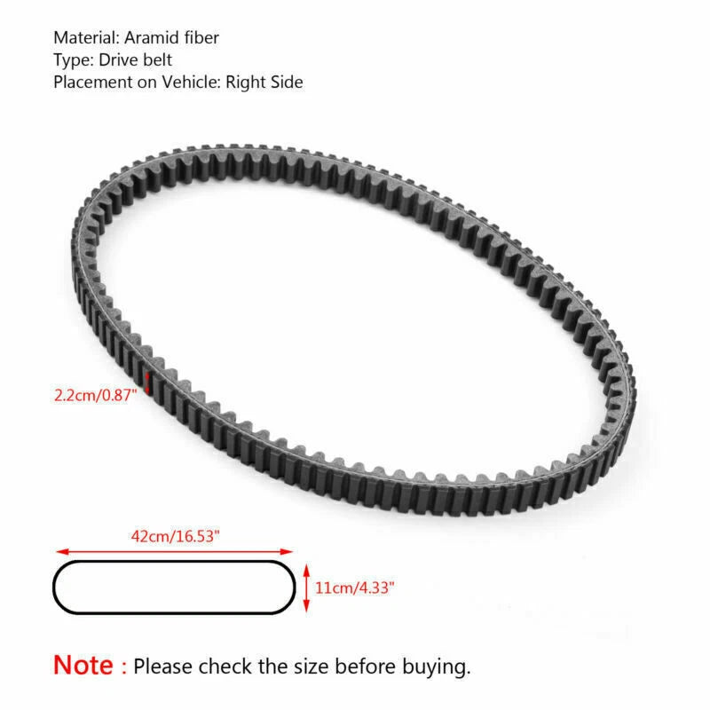 Timing Belt for Aprilia SportCity Cube 250/300, Piaggio Beverly 250/300 (2006-2015)