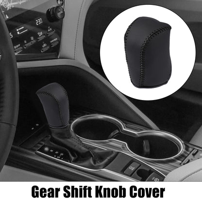 Gear Shift Knob Cover Black Faux Leather for Toyota Camry (2007–2011)