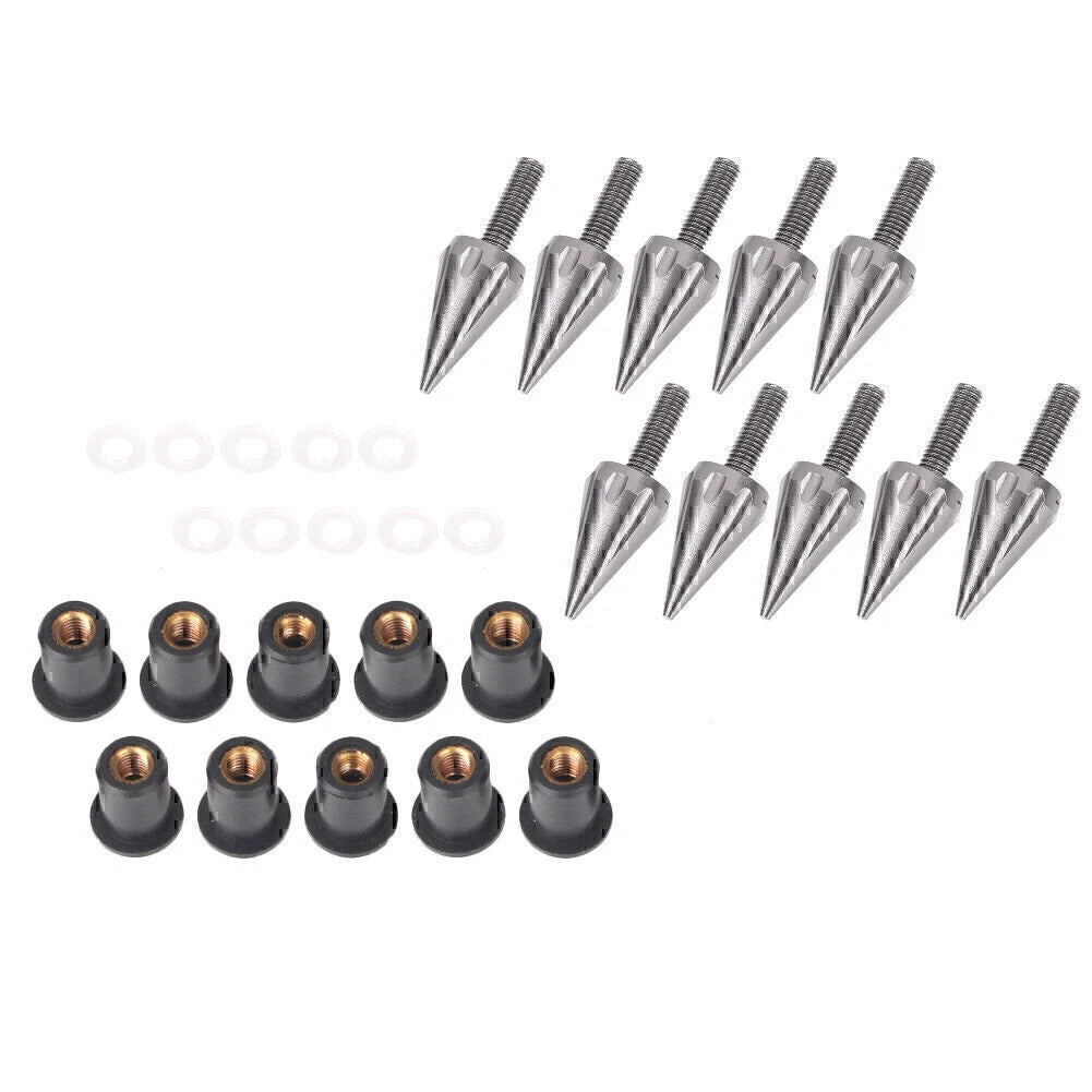 Windshield Bolt Screws  Grey Spike for Honda Yamaha Suzuki BMW Ducati