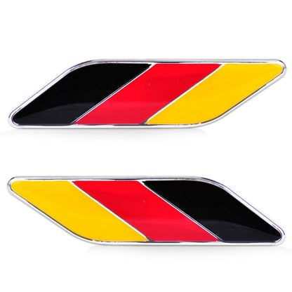 Germany Flag Emblem Badge Leaf Car Door Bumper Logo Decal Sticker Set