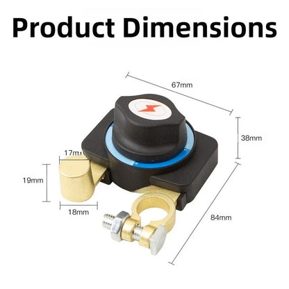 12V/24V Battery Disconnect Switch Power Shut Off for Cars/SUVs/Trucks/Boats