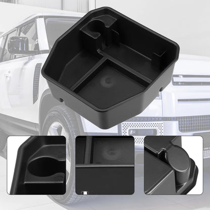Black ABS Console Organizer Armrest Tray Storage Box for Land Rover Defender (1994-2020)