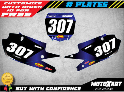 Custom Number Plates for Yamaha YZF 450 2018-2019 Models - BARBED Style