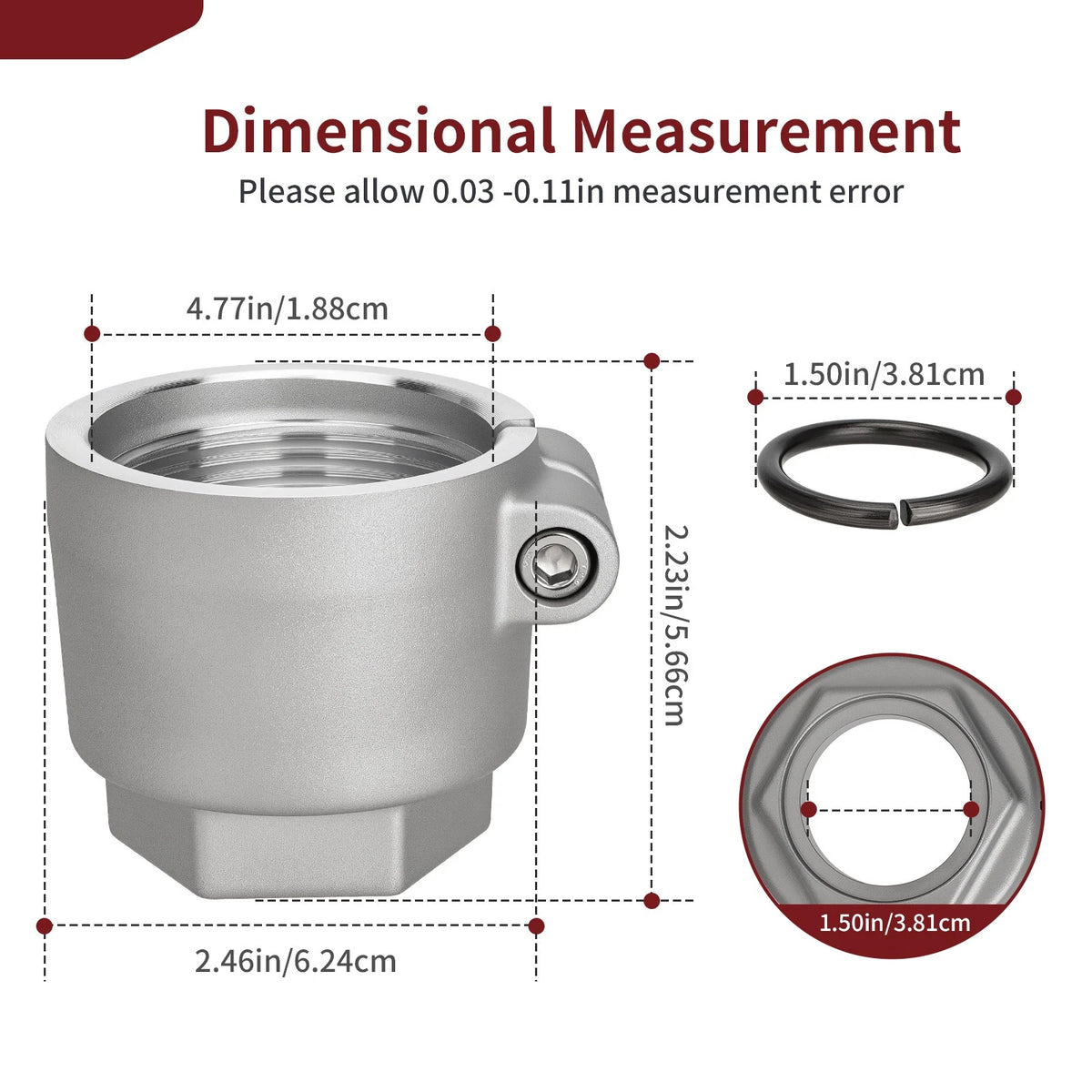 Axle Nut w/ Retaining Ring for Polaris Trail Boss/Trail Blazer 330 Scrambler 500 (1999–2004)