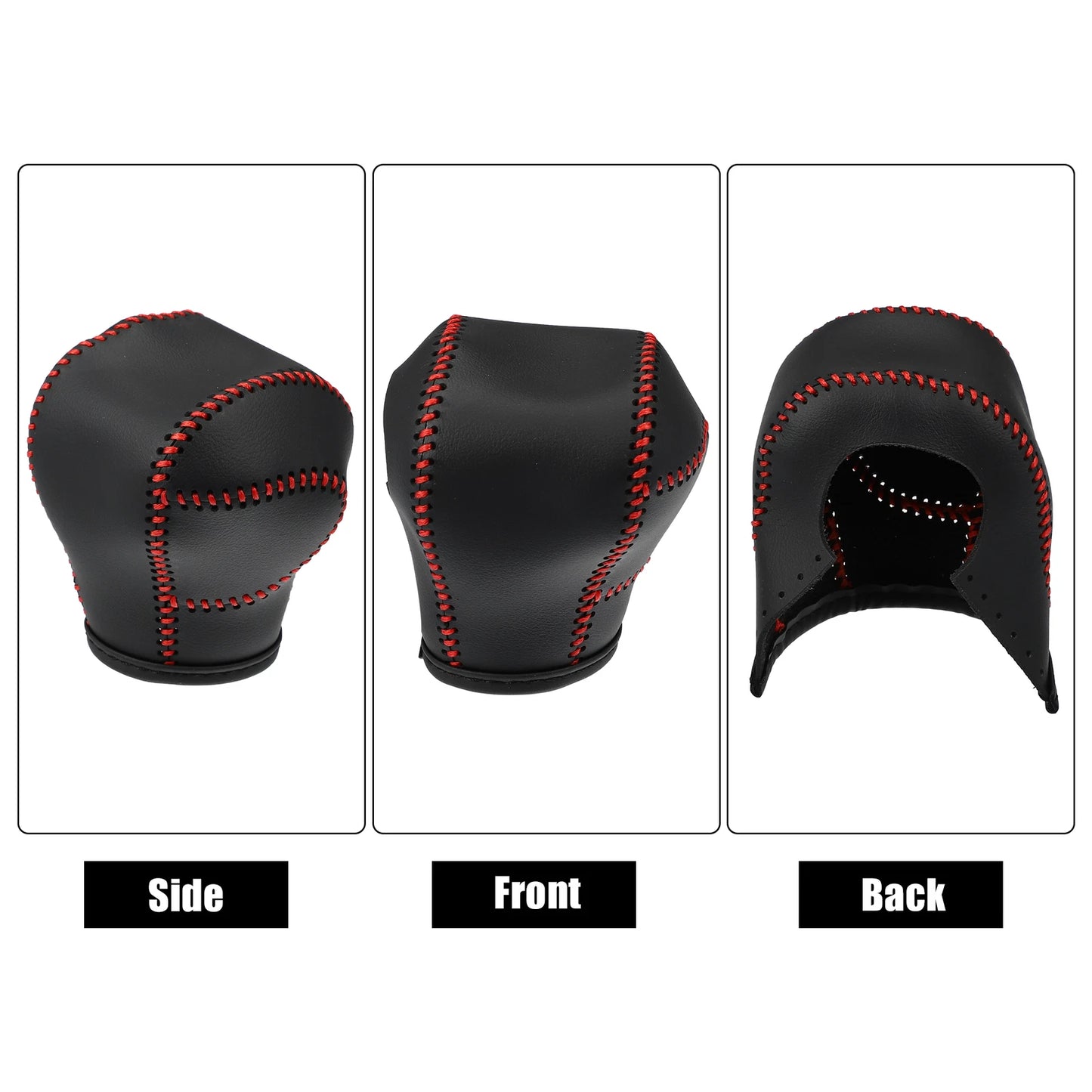 Gear Shift Knob Cover Trim for Toyota Sienna 2021-2022 with Red Stitches