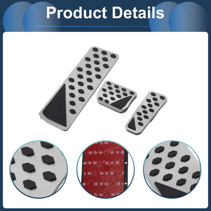 3 Pcs Automatic Foot Accelerator Pedal Covers for Jeep Grand Cherokee (2022-2025)