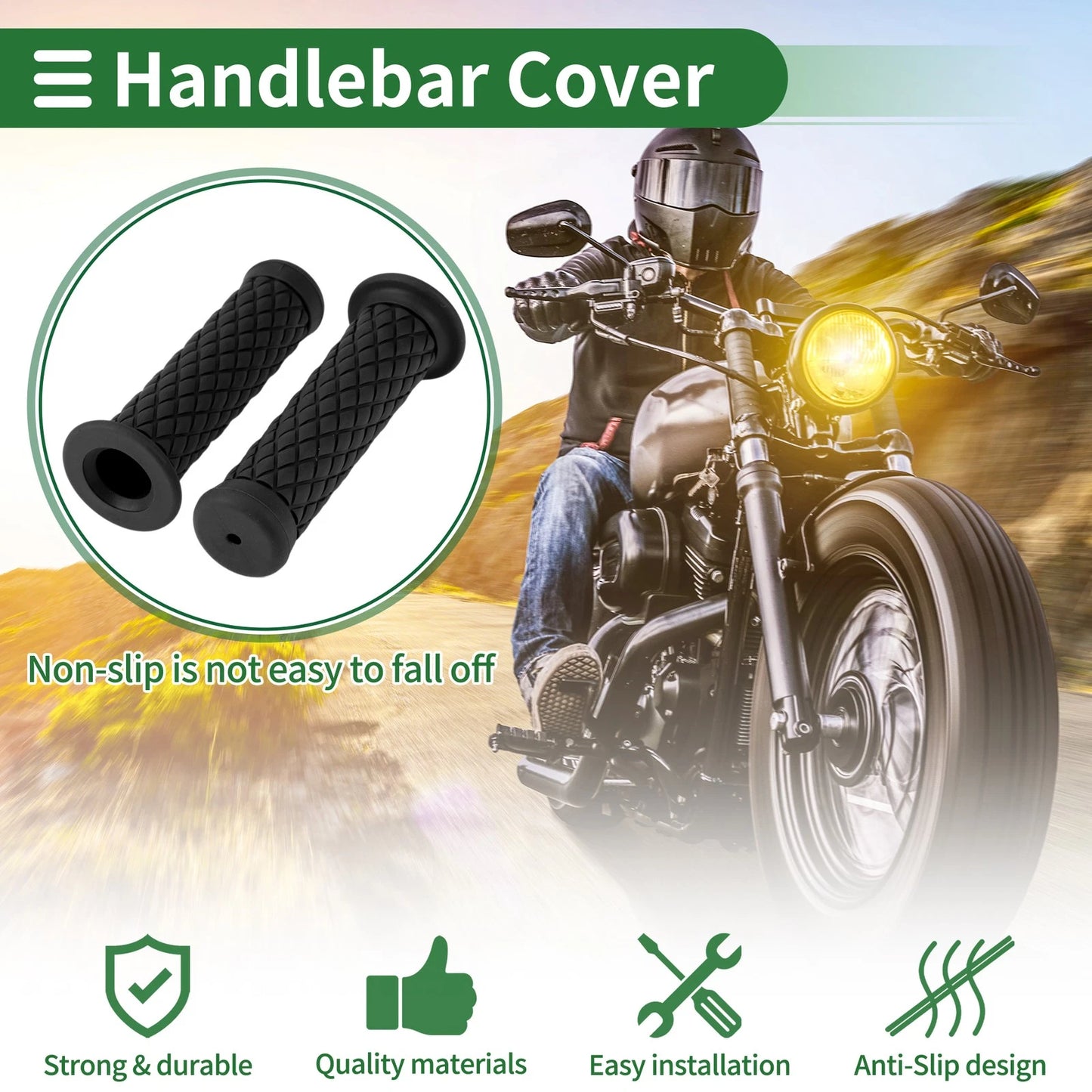 Hand Grips / 7/8" 22mm / Cover for Motorcycle